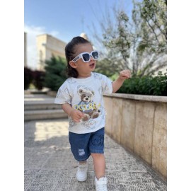 ست تیشرت شلوارک لی بچگانه وارداتی مناسب ۱ تا ۵ سال