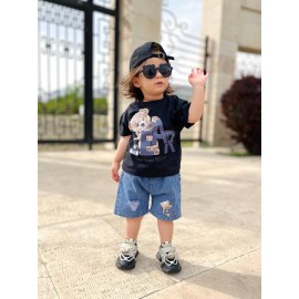 تیشرت و شلوارک وارداتی  طرح Bear مناسب ۱ تا ۵ سال