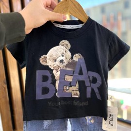 تیشرت و شلوارک وارداتی  طرح Bear مناسب ۱ تا ۵ سال