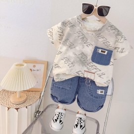تیشرت شلوارک اسپورت پسرانه وارداتی مناسب ۹ ماه تا ۵ سال