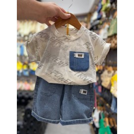 تیشرت شلوارک اسپورت پسرانه وارداتی مناسب ۹ ماه تا ۵ سال