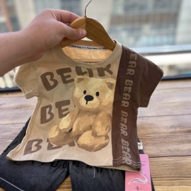 ست تیشرت شلوارک‌وارداتی تدی Bear مناسب ۱ تا ۵ سال