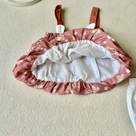 ست دو تیکه تاپ و شلوارک دخترانه وارداتی مناسب ۹ ماه تا ۵ سال